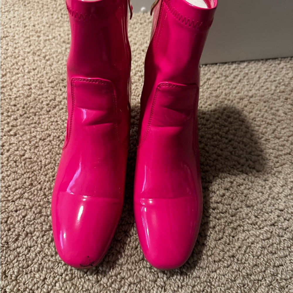 Amazon Women's Vibrant Pink Ankle Booties
